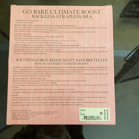 Ultimate Boost Backless Strapless bra - Picture 2 of 4